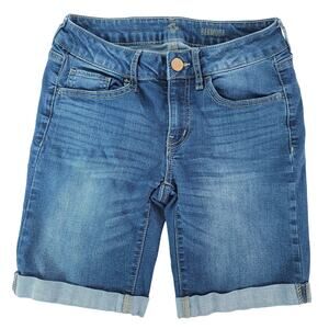 American Heritage Shorts Womens 5 Blue Mom Bermuda Shorts Jeans Denim Cuffed‎